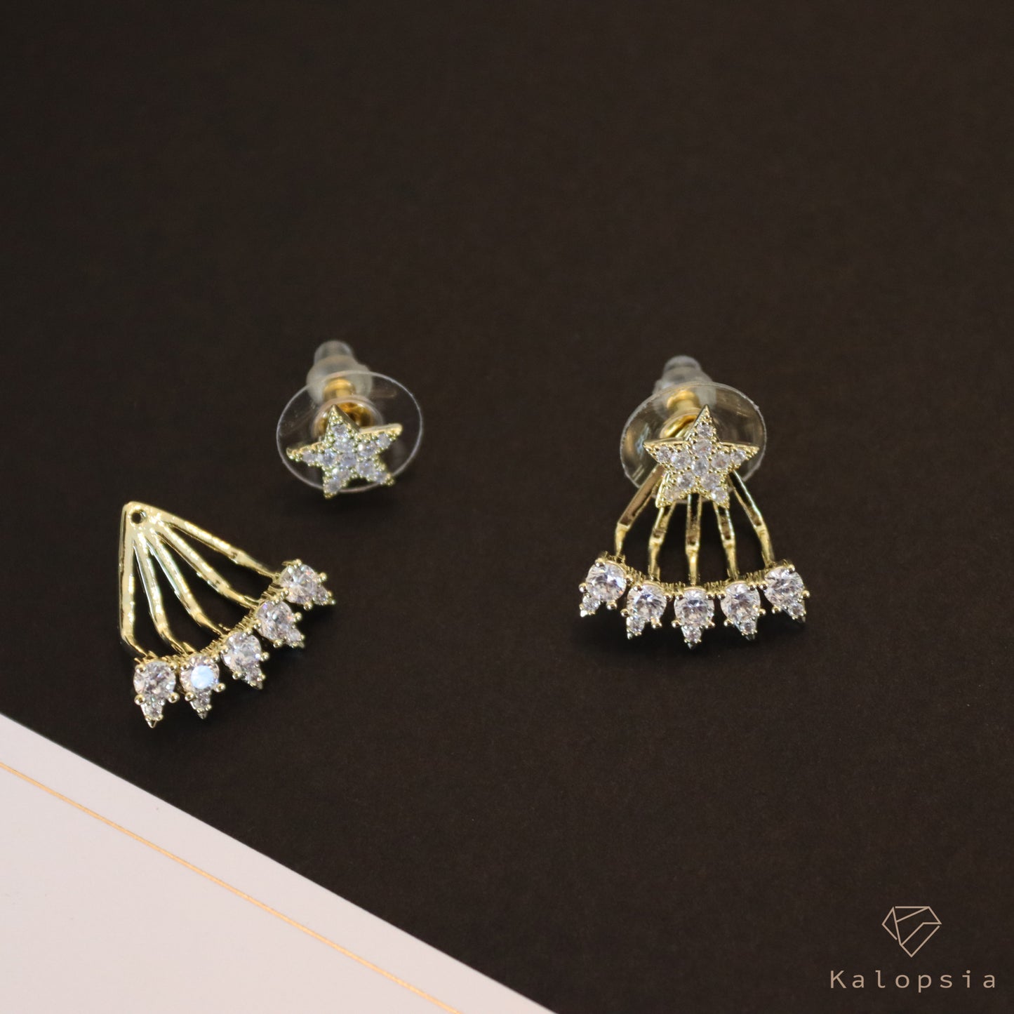 Pentagram Stud Earring - Kalopsia Accessories